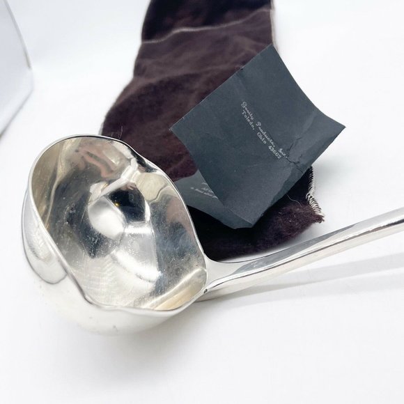 Gerity Georgian Silver Plate Serving Ladle Spoon G48 Cloth Bag Tag 12.5” - Picture 11 of 12